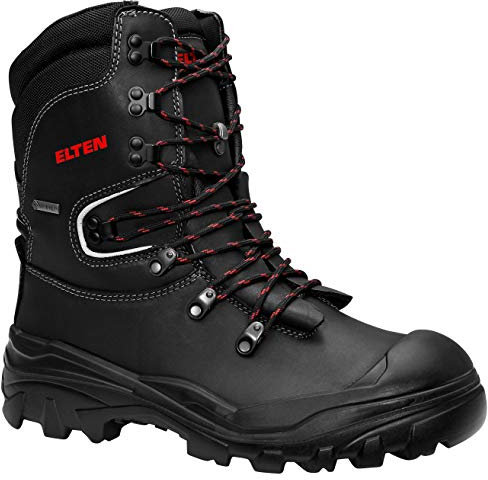 ELTEN Forststiefel Arborist GTX S3 CI, Damen und Herren, Leder, Stahlkappe, robust 42, Schwarz