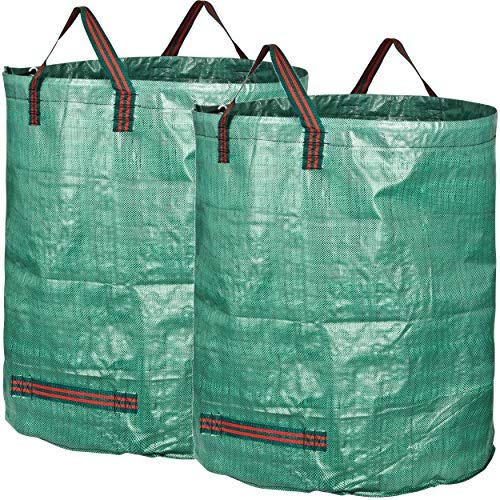 GardenMate 2X 500L Gartensack Professional mit doppeltem Boden - Laubsack Gartenabfallsack stabil - Gartensäcke - Laubsäcke, Grünschnittsäcke faltbar, groß, robust aus Polypropylen-Gewebe 150GSM
