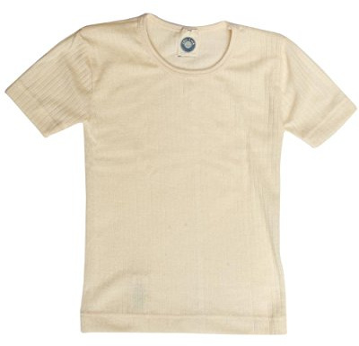 Cosilana Maglietta Intima da Bambino, 45% Cotone Organico, 35% Lana Organica, 20% Seta (6 Anni, Naturale)