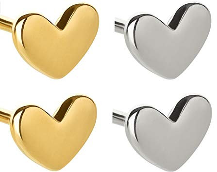 Herz Ohrringe Gold & Silber 925 Sterling | LA LUNA® Schmuck Set Geschenk, Damen & Kinder, Symbol der Liebe im minimalistischen Design, Herzform Ohrstecker Frauen Mädchen Freundin Geburtstag Hochzeit