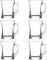 Tradineur - Caja de 6 vasos Modelo Zen+ - Capacidad de 225 ML - Fabricado en Vidrio Resistente - Apto para lavavajillas - Tamaño aprox: Ø 8 x 9 cm - 6 Uds Total.