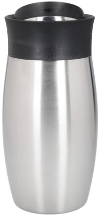 BarCraft Stainless Steel Flip Top Cocktail Shaker, 450 ml, Labelled, Black