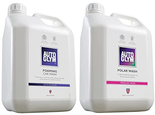 Autoglym Foaming Car Wash, 2.5 Litres - High Foaming Shampoo, Car Cleaning Shampoo For All Bodyworks, Streak Free Finish and Polar Wash, 2.5L - Snow Foam Car Shampoo Safe for Wheels, Paint & Trim