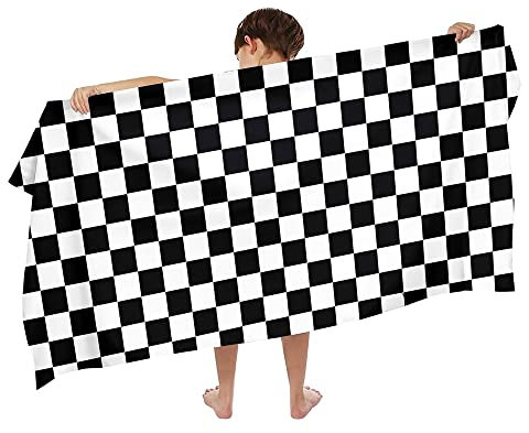 Ulticool Mikrofaser Kinder Handtuch 140 x 70 cm - Auto Rennwagen Schachspiel Dino - Leicht Reisehandtuch Schnelltrocknend Badetuch Strandhandtuch Microfaser Microfiber - Reise Strand Kind Junge