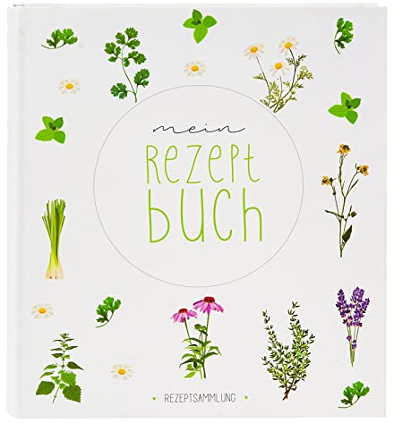 goldbuch 69 029 - Raccoglitore per ricette con fiori selvatici, dimensioni 21 x 24 x 5 cm, cucitrice con meccanismo a 2 anelli, copertina in stampa artistica, raccoglitore ad anelli con motivo fiori