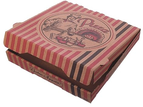 Pro DP 100 Pizzakartons Pizzaschachteln Pizzaboxen NYC braun mit Neutraldruck 4cm Höhe verschiedene Größen gemäß Auswahl - Inkl. VerpackG in D (40x40x4cm)