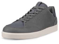 ECCO Men's Street Lite Court Sneaker, Moon Rock/Magnet/Steel/Marine, 10/10.5 UK