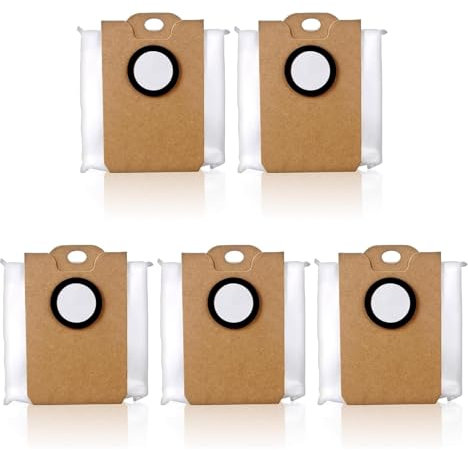 Zosylala Confezione da 5 sacchetti per aspirapolvere di ricambio per Cecotec Conga 2299/2499/7490/8290 – Compatibile con aspirapolvere robot autosvuotanti, sacchetti per la polvere di alta qualità con