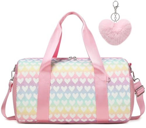 Borse Danza Borsa da Ballo Glitterato Bambina Borsa da Ginnastica Borsoni Sportiva Borse da Viaggio per Bambina Tote da Palestra