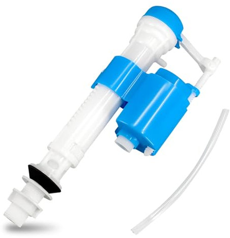 Toilet Fill Valve, Toilet Cistern Flush Parts 1/2 Cistern Fill Valve Toilet Flush System Replacement High Pressure Float System Bottom Entry Water Inlet Valve for Tank