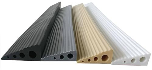 Indoor Threshold Ramp, Non-Slip Rubber Wheelchair Ramps, Bendable Sweeping Robot Portable Curb Ramp for Bathroom Kitchen Balcony (grey, 60x5.5x1.6cm)