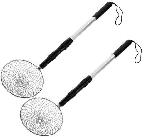 ERINGOGO 2 Sets Stainless Steel Beach Sand Sifter Scoops with Detachable Extendable Handles Multifunctional Sand Scoop for Shells Rocks Tool for Adults Beach