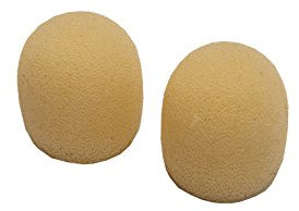 2er Set deetech WS-22s Headset Windschutz/Popschutz Ø 10-12 mm - Hautfarbe