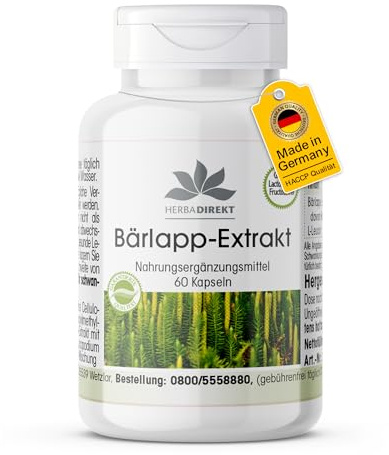 Licopodio polvere in capsule 20mg - Estratto di 200mcg di Uperzina A - 60 Capsule - Vegan | HERBADIREKT by Warnke Vitalstoffe - Qualità da farmacia tedesca