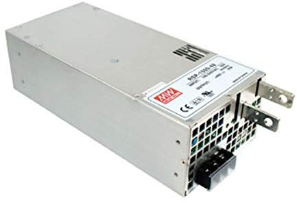 Mean Well RSP-1500-24 Enclosed Switching AC-to-DC Power Supply, Single Output, 24V, 0-63A, 1512W, 3.3 H x 5.0 W x 10.9 L