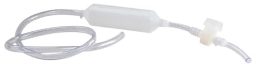hünersdorff Ansaugpumpe mit Absperrhahn & Schlauch – Vielseitige Handpumpe - Siphon Pumpe für Benzin, Lebensmittel, Chemikalien – Transferpumpe, transparent, Made in Germany