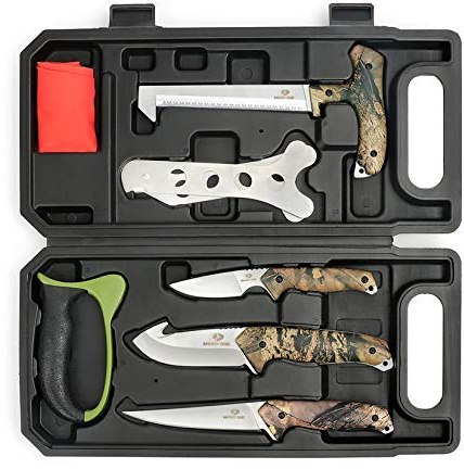 Mossy Oak Hunting Field Dressing Kit - Portable Butcher Game Processor Set (8-Piece)