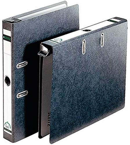 Leitz Qualitäts-Hängeordner 180°, A4, Schwarz, 50 mm Rücken, Ideal für Verwendung im Hängezug, Einband aus Hartpappe, 18220000