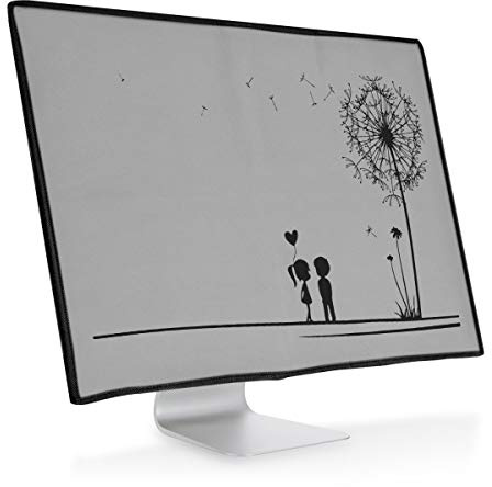 kwmobile 27-28 Monitor Cover - Protezione Monitor PC Antipolvere Schermo Computer - Custodia Protettiva Amore