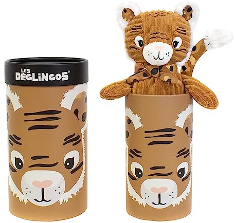Les Déglingos Doudou Bébé Garçon (Speculos le Tigre) - Grande Peluche Tigre - Grand Simply - Ultra Doux - Dès la Naissance - Garçon et Fille - 33 cm - Marron 33130