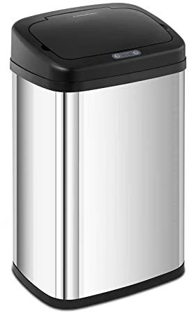 Fromm & Starck Pattumiera Automatica Con Sensore Automatico Cestino Rettangolare STAR_BIN_42 (30 l, Inox)