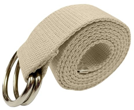 Oneyijun Braided Canvas Belt Women Men Boy Girl with Double Silver Metal D-Ring Buckle Casual Unisex 44.4 Inch Black Blue Camouflage Khaki Light Blue Purple Red Rose White Yellow