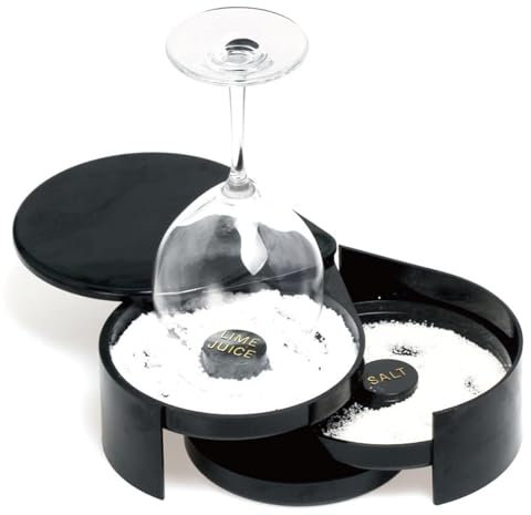 Margarita Salt Rimmer, 3 Niveles Giratorio De Apertura De La Barra De Vidrio Rimmer Herramienta del Bartender Herramienta del Bartender Rimmer Accesorios De La Barra De Platos para La Barra Inicio