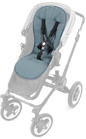 Liebes von priebes Sitzauflage 2in1 MATHILDA COOLAIR, Universal Schutzauflage für Buggys Kinderwagen Fahrradanhänger, Baumwolle waschbar & atmungsaktiv, Wendeauflage Sommer Winter ab 6 Monate