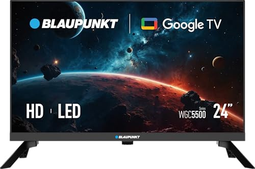 BLAUPUNKT Smart TV 24 HD Ready LED, Google TV con Wi-Fi y Bluetooth 5.0, HDMI/USB, Control por Voz con Asistente de Google, Negro 24WGC5500S
