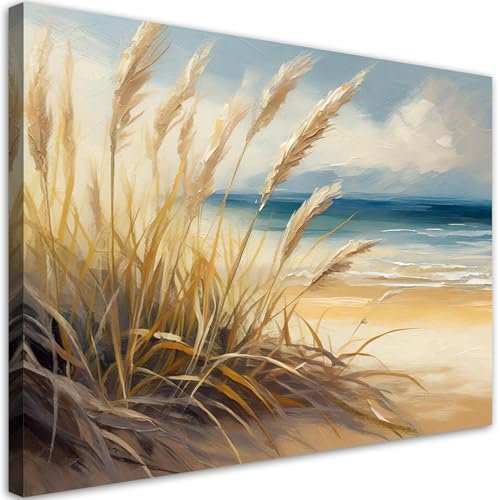 Feeby - Impression sur Toile - Chambre Salon - Mer Plage Nature Paysage - 120x80 1partie - Tableau Mural Intissé - Peintures sur Toile pour la Maison - Modern canvas Pictures