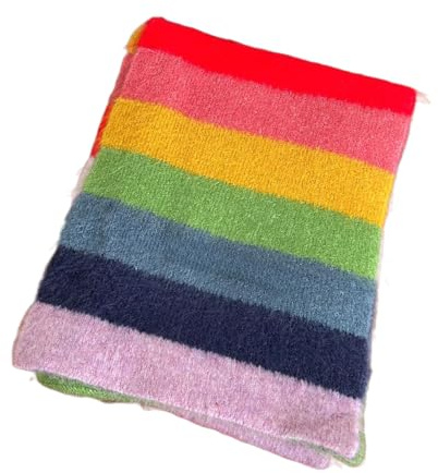 Kashmirscarf， Randig ullhalsduk for kvinnor, flerfärgad, 20x170cm(Rainbow Colors)