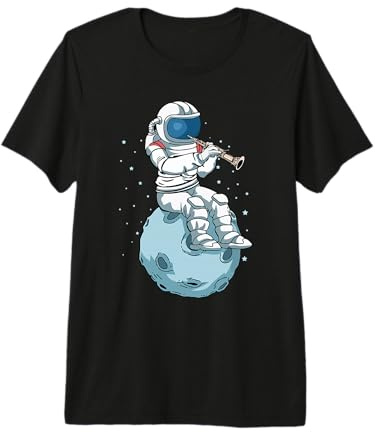 Astronaute Jouant hautbois hautbois Enfants Musique hautbois T-Shirt Haut de Gamme
