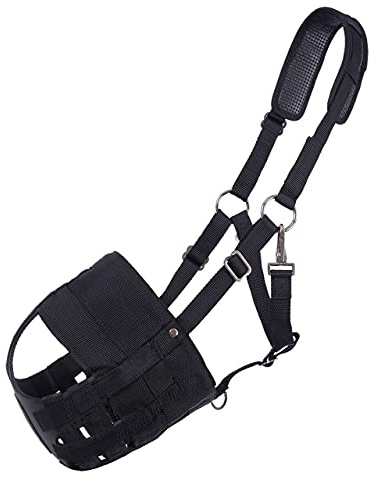JA Horse JA4024 Beweidungsmaske mit Nüsternfreiraum Fressbremse, Cob