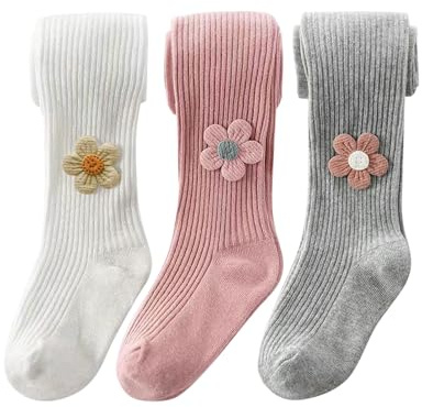 XPX Garment Lot de 3 Enfants Collants Coton Fille Chaussettes 1-8 ans