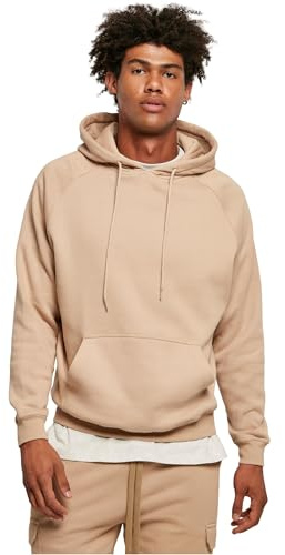 Urban Classics Herren Kapuzenpullover Blank Hoody, klassischer Hoodie für Männer, Loose Fit, L, unionbeige