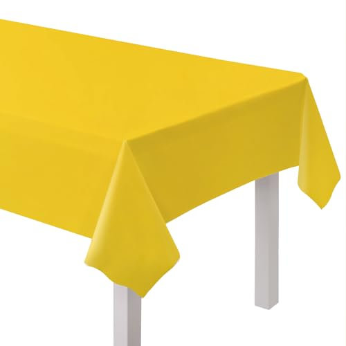 Amscan 9915404-205 - Buttercup Yellow Eco-Friendly Recyclable Paper Party Table Cover - 2.74m