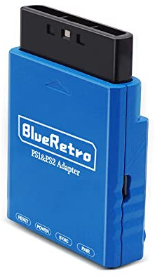 XBERSTAR Wireless Bluetooth Adapter für PS2 PS1 Spielkonsole (Blau)
