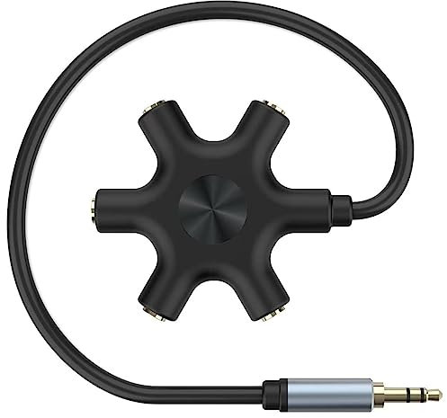 5-Jack Multi Kopfhörer Audio Splitter Spritzgießen mit Kopfhörer Splitter Entwickelt, um bis zu fünf Geräte für Klassenzimmer, Audio Mischen zu verbinden