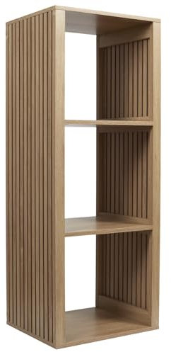 HOME DECO FACTORY - HD0242 Rangement Modulable 3 Cases Klaus en Bois MDF - Design Pratique pour Salon, Chambre, Entrée - 38,5 x 99 x 32 cm - Marron