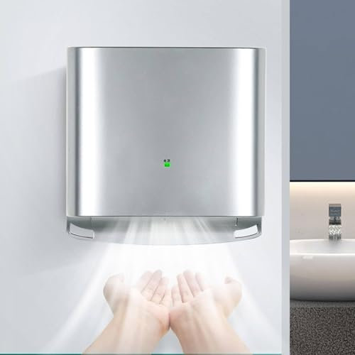 MNBVH Asciugamani per WC Commerciale, Asciugamani Automatico A Induzione, Asciugamani Elettrico Ad Alta velocità A Risparmio Energetico da 1250 W, Asciugamani A Parete Touch-Free per WC WC(Color:B)