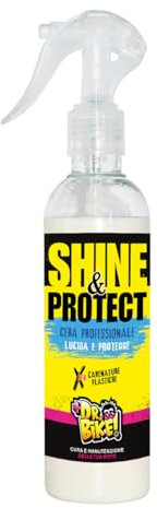 DR. BIKE Shine & Protect 250ml. Cera professionale. Spray protettivo professionale per carene e carrozzerie. Cera lucidante moto. Lucida e protegge carrozzeria moto. Cera lucidante spray.
