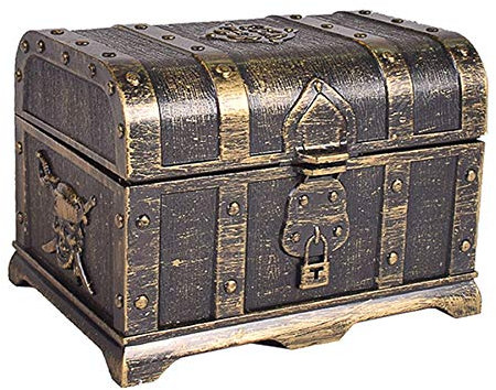 XWZZSY Baule del Tesoro dei Pirati Baule del Tesoro Decorativo Scatola dei ricordi Scatola dei Gioielli Scatola del Tesoro dei Giocattoli di plastica Dimensioni