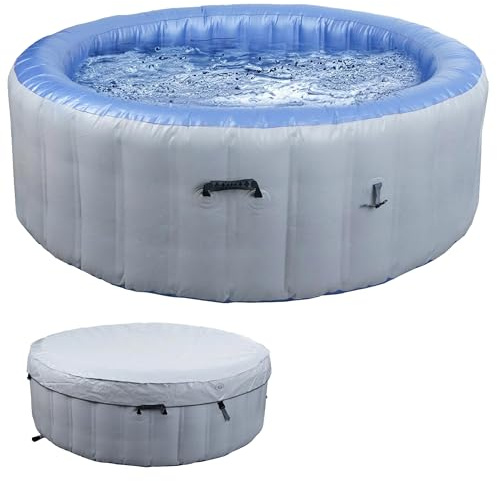 Mendler Whirlpool HWC-N97 rund Ø198cm, Ersatz-Pool, grau-blau
