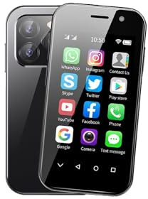 Longben Mini 4G Unlocked Smartphone, 3 Inch, 2GB RAM + 16GB ROM, Android 9.0Dual SIM, Face Recognition, WiFi|BT4.0|OTG|Black