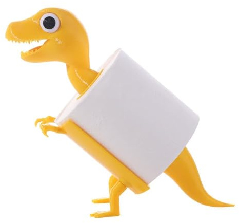 Portarrollos de Papel higiénico, Divertido portarrollos con Forma de Dinosaurio, Soporte de Toalla Independiente, Rack de Almacenamiento de Papel de Escritorio para baño