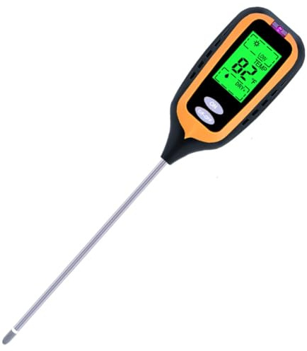 Tixqeaif 4 in 1 Potted Pot Soil Tester PH Detector Soil Moisture Sunlight Ambient Humidity Temp Tester Garden Soli Analyzer