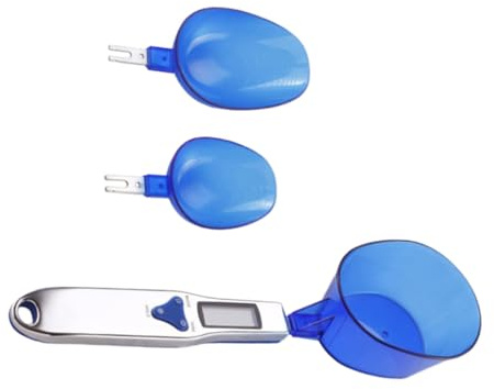 INOOMP Báscula De Cuchara Digital Desmontable Azul 300 G/0,1 g De Alta Precisión Para Ingredientes Alimentarios Portátil Uso Cocina y Horneado