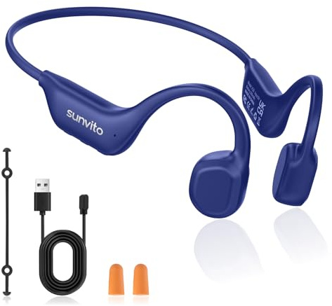 sunvito Auriculares, Auriculares Deportivos inalámbricos Bluetooth de Oreja Abierta, IPX6, Impermeables, Ligeros, con Auriculares para correrz Auriculares para Dormir