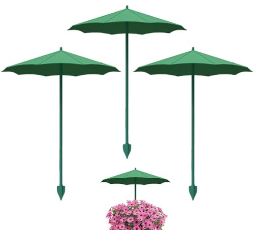 Genérico Sombrilla Plantas, 3 Piezas Mini Sombrillas para Plantas Exterior, Sombrillas Pequeñas Impermeables Jardín para Flores, Sombrilla Planta Protección UV, para Artículos Jardinería