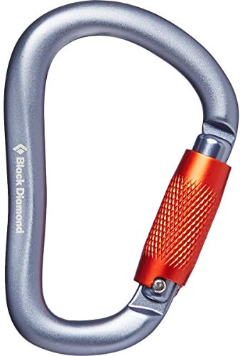 BLACK DIAMOND RockLock Twistlock Carabiner | Auto-Locking HMS | Keylock Nose | Reliable Belay & Rappel Carabiner